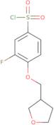 3-Fluoro-4-(oxolan-3-ylmethoxy)benzene-1-sulfonyl chloride