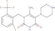 1-(2-Fluoro-6-trifluoromethylbenzyl)-6-methyl-5-piperazin-1-yl-1H-pyrimidine-2,4-dione