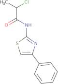 2-Chloro-N-(4-phenyl-1,3-thiazol-2-yl)propanamide