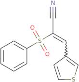 2-(phenylsulfonyl)-3-(3-thienyl)prop-2-enenitrile