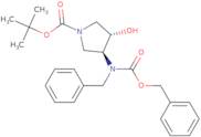 (3S,4S)-tert-Butyl 3-(benzyl((benzyloxy)carbonyl)amino)-4-hydroxypyrrolidine-1-carboxylate