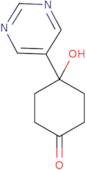 4-Hydroxy-4-(pyrimidin-5-yl)cyclohexan-1-one