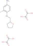 2-Fluoro-1-N-(oxolan-2-ylmethyl)benzene-1,4-diamine, bis(oxalic acid)