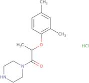 2-(2,4-Dimethylphenoxy)-1-(piperazin-1-yl)propan-1-one hydrochloride