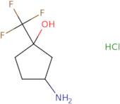 3-Amino-1-(trifluoromethyl)cyclopentan-1-ol hydrochloride