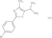 1-[2-(4-Bromophenyl)-4-methyl-1,3-thiazol-5-yl]ethan-1-amine hydrochloride