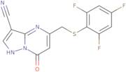7-Hydroxy-5-{[(2,4,6-trifluorophenyl)sulfanyl]methyl}pyrazolo[1,5-a]pyrimidine-3-carbonitrile