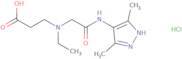 3-({[(3,5-Dimethyl-1H-pyrazol-4-yl)carbamoyl]methyl}(ethyl)amino)propanoic acid hydrochloride