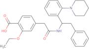 2-Ethoxy-4-[2-oxo-2-[[2-phenyl-1-[2-(1-piperidinyl)phenyl]ethyl]amino]ethyl]benzoic acid