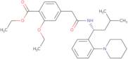 2-Ethoxy-4-[2-[[(1R)-3-methyl-1-[2-(1-piperidinyl)phenyl]butyl]amino]-2-oxoethyl]benzoic acid ethyl ester