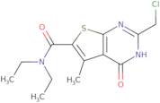 2-(Chloromethyl)-N,N-diethyl-5-methyl-4-oxo-3H,4H-thieno[2,3-d]pyrimidine-6-carboxamide