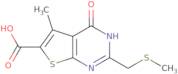 5-Methyl-2-[(methylsulfanyl)methyl]-4-oxo-3H,4H-thieno[2,3-d]pyrimidine-6-carboxylic acid