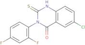 6-Chloro-3-(2,4-difluorophenyl)-2-sulfanyl-3,4-dihydroquinazolin-4-one