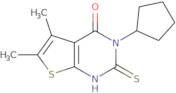 3-Cyclopentyl-5,6-dimethyl-2-sulfanyl-3H,4H-thieno[2,3-d]pyrimidin-4-one