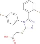 2-{[5-(2-Fluorophenyl)-4-(4-fluorophenyl)-4H-1,2,4-triazol-3-yl]sulfanyl}acetic acid