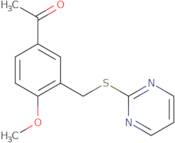 1-{4-Methoxy-3-[(pyrimidin-2-ylsulfanyl)methyl]phenyl}ethan-1-one