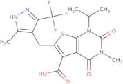 1-Isopropyl-3-methyl-6-((5-methyl-3-(trifluoromethyl)-1H-pyrazol-4-yl)methyl)-2,4-dioxo-1,2,3,4-te…