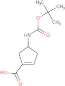 4-{[(tert-Butoxy)carbonyl]amino}cyclopent-1-ene-1-carboxylic acid