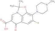 8-Fluoro-2,2-dimethyl-9-(4-methyl-1-piperazinyl)-6-oxo-2H,6H-oxazolo[5,4,3-ij]quinoline-5-carboxylic acid