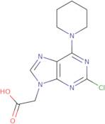 (2-Chloro-6-piperidin-1-yl-9H-purin-9-yl)acetic acid