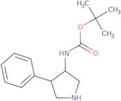 tert-Butyl N-[4-phenylpyrrolidin-3-yl]carbamate, trans