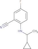 2-[(1-Cyclopropylethyl)amino]-5-fluorobenzonitrile