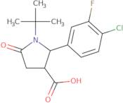 1-tert-Butyl-2-(4-chloro-3-fluorophenyl)-5-oxopyrrolidine-3-carboxylic acid