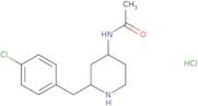 Acetamide, N-[2-[(4-chlorophenyl)methyl]-4-piperidinyl]-, monohydrochloride, trans- (9CI)