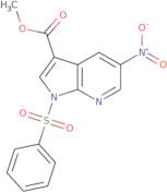 methyl 1-(benzenesulfonyl)-5-nitro-1H-pyrrolo[2,3-b]pyridine-3-carboxylate