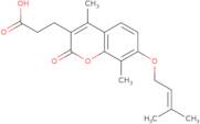 3-{4,8-Dimethyl-7-[(3-methylbut-2-en-1-yl)oxy]-2-oxo-2H-chromen-3-yl}propanoic acid