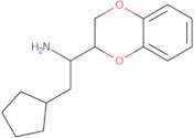 2-Cyclopentyl-1-(2,3-dihydro-1,4-benzodioxin-2-yl)ethan-1-amine