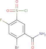 4-Bromo-5-carbamoyl-2-fluorobenzene-1-sulfonyl chloride