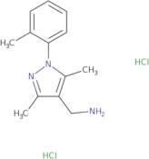 [3,5-Dimethyl-1-(2-methylphenyl)-1H-pyrazol-4-yl]methanamine dihydrochloride