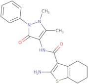 2-Amino-N-(1,5-dimethyl-3-oxo-2-phenyl-2,3-dihydro-1H-pyrazol-4-yl)-4,5,6,7-tetrahydro-1-benzothio…