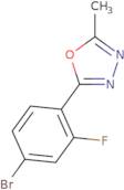 2-(4-Bromo-2-fluorophenyl)-5-methyl-1,3,4-oxadiazole