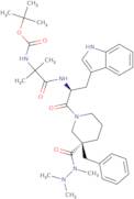 tert-Butyl (1-(((S)-1-((R)-3-benzyl-3-(1,2,2-trimethylhydrazinecarbonyl)piperidin-1-yl)-3-(1H-in...