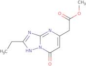 (2-Ethyl-7-oxo-4,7-dihydro-[1,2,4]triazolo[1,5-a]pyrimidin-5-yl)-acetic acid methyl ester