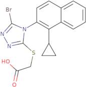 2-[[5-Bromo-4-(1-cyclopropyl-2-naphthalenyl)-4H-1,2,4-triazol-3-yl]thio]-acetic acid
