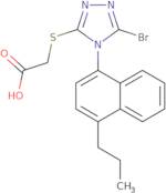 2-[[5-Bromo-4-(4-propyl-1-naphthalenyl)-4H-1,2,4-triazol-3-yl]thio]-acetic acid