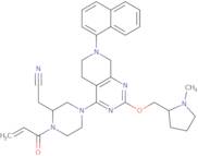 2-((S)-1-Acryloyl-4-(2-(((S)-1-methylpyrrolidin-2-yl)methoxy)-7-(naphthalen-1-yl)-5,6,7,8-tetrahydropyrido[3,4-d]pyrimidin-4-yl)pipe razin-2-yl)acetonitrile