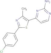 4-[2-(4-Chlorophenyl)-4-methyl-1,3-thiazol-5-yl]pyrimidin-2-amine