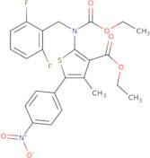 Ethyl 2-[(2,6-difluorophenyl)methyl-ethoxycarbonylamino]-4-methyl-5-(4-nitrophenyl)thiophene-3-car…