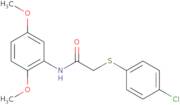 2-((4-Chlorophenyl)thio)-N-(2,5-dimethoxyphenyl)acetamide