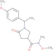 N-Methoxy-1-[1-(4-methoxyphenyl)ethyl]-N-methyl-5-oxopyrrolidine-3-carboxamide