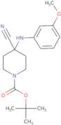 tert-butyl 4-cyano-4-3-methoxyphenyl)amino)piperidine-1-carboxylate