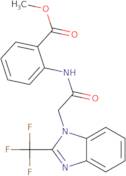 Methyl 2-({2-[2-(trifluoromethyl)-1H-1,3-benzimidazol-1-yl]acetyl}amino)benzenecarboxylate