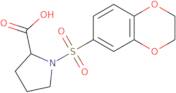 1-(2,3-Dihydro-1,4-benzodioxine-6-sulfonyl)pyrrolidine-2-carboxylic acid