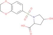 1-(2,3-Dihydro-1,4-benzodioxine-6-sulfonyl)-4-hydroxypyrrolidine-2-carboxylic acid