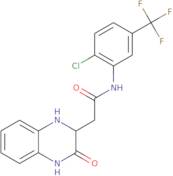 N-[2-Chloro-5-(trifluoromethyl)phenyl]-2-(3-oxo-1,2,3,4-tetrahydroquinoxalin-2-yl)acetamide