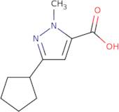 3-Cyclopentyl-1-methyl-1H-pyrazole-5-carboxylic acid